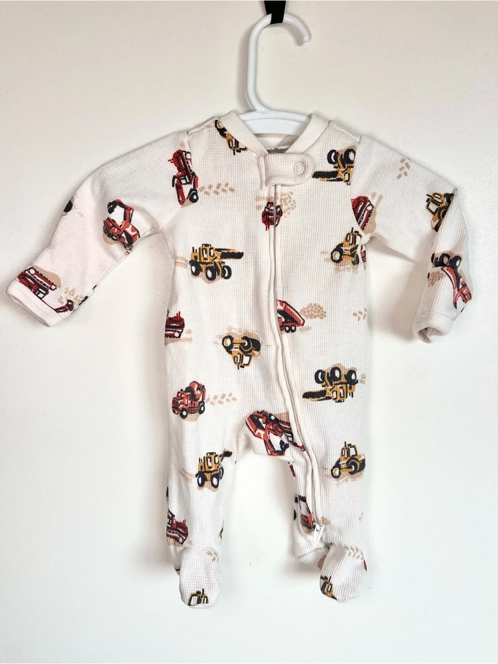 Carters Baby Boy Cloud, Construction, Cookie Footed One-Piece 3 Pack